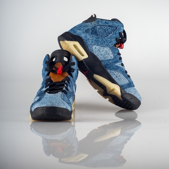 RARE Air Jordan 6 Retro "Washed Denim" - Size 7 - Fits Women Size 9 - Picture 5 of 5